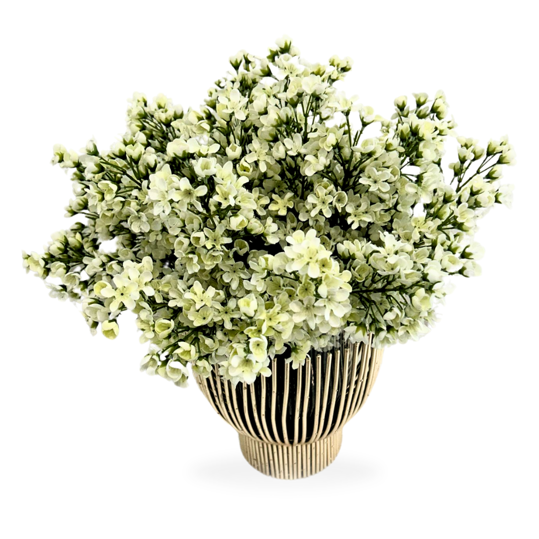 White Bud Gold Vase