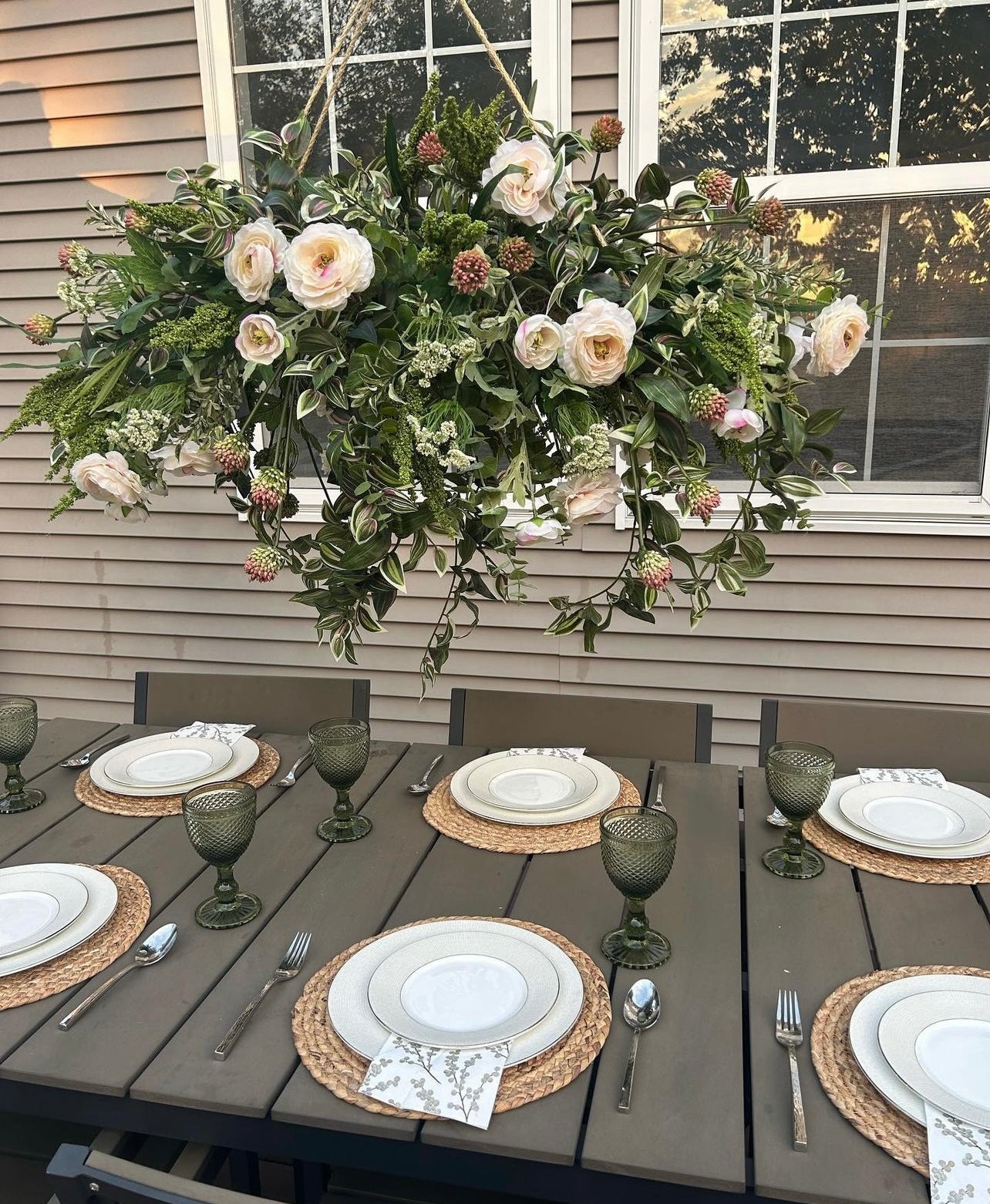 Green Garden Party Chandelier