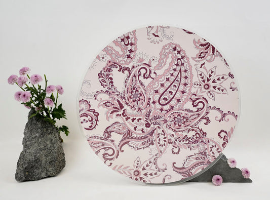 Paisley Pink Round Insert