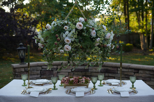 Green Garden Party Chandelier