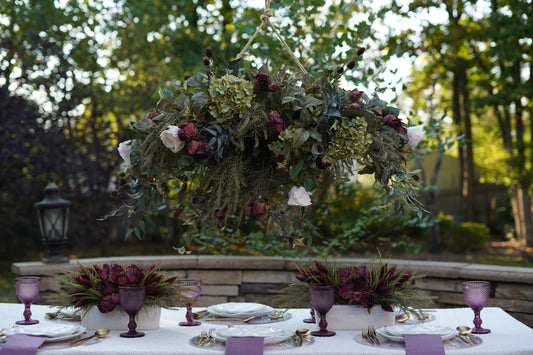 Maroon Melody Chandelier