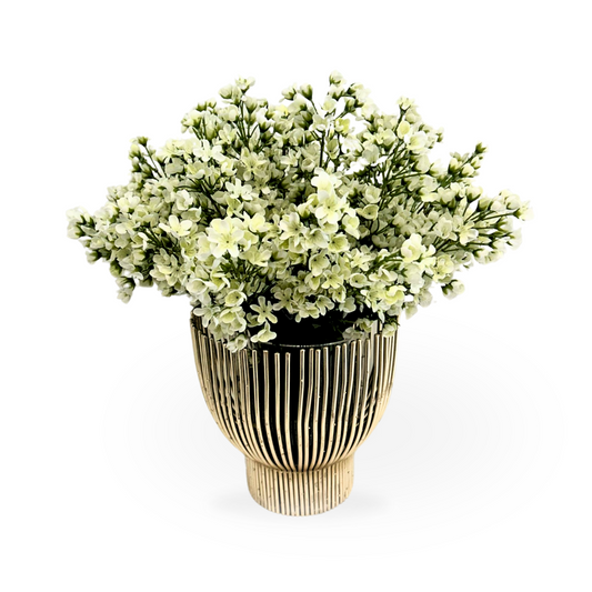 White Bud Gold Vase